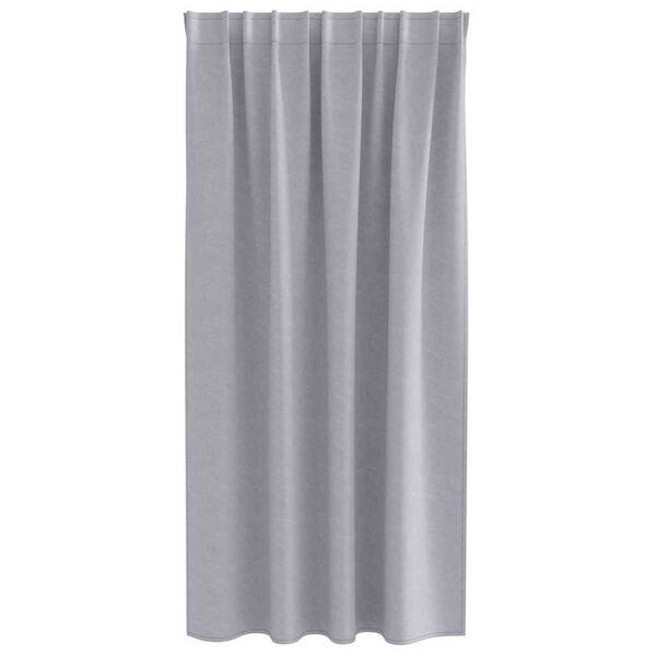 vidaXL Verdunkelungs-Vorh&auml;nge mit Ringen 2 pcs Metallic Grau