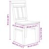 vidaXL Esszimmerstuhl 2 pcs Natur Massives Gummiholz