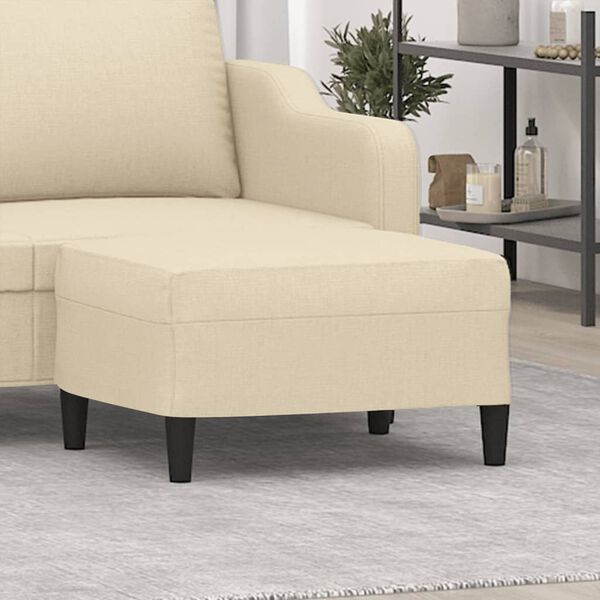 vidaXL Fu&szlig;hocker Creme 70x55x41 cm Stoff