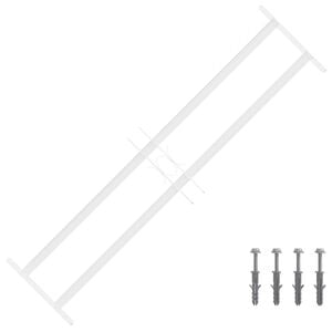 vidaXL Sicherheitsgitter f&uuml;r Fenster mit 2 Querstangen 3 stk.