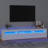 vidaXL TV-Schrank mit LED-Leuchten Wei&szlig; 195x35x40 cm