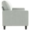 vidaXL 3-Sitzer-Sofa Hellgrau 180 cm Samt