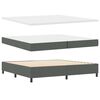 vidaXL Boxspringbett mit Matratze Dunkelgrau 200 x 200 cm Stoff