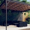 vidaXL 9-tlg. Garten-Lounge-Set mit Kissen Poly Rattan Schwarz