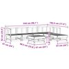 vidaXL Garten-Lounge-Set 7 pcs Wachsbraun Massives Kiefernholz