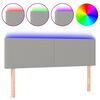 vidaXL LED Kopfteil Hellgrau 144x5x78/88 cm Stoff