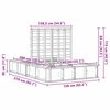 vidaXL Bettrahmen Braun 140 x 200 cm Massives Kiefernholz