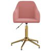 vidaXL Esszimmerst&uuml;hle 2 Stk. Drehbar Rosa Samt