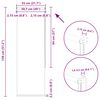 vidaXL Verdunkelungsrollo Wei&szlig; 55x130cm Stoffbreite 50,7 cm Polyester