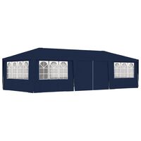 vidaXL Profi-Partyzelt mit Seitenwänden 4×9 m Blau 90 g/m²