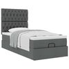 vidaXL Ottoman-Bett mit Matratze Dunkelgrau 100x200 cm Stoff