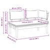 vidaXL Gartenbank 2 pcs Grau und Braun Massivholz Teak