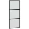 vidaXL Schiebet&uuml;r mit Beschlag Schwarz 90x205 cm Hartglas