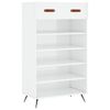 vidaXL Schuhschrank Hochglanz-Wei&szlig; 60x35x105 cm Holzwerkstoff