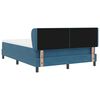 vidaXL Boxspringbett mit Matratze Dunkelblau 140 x 200 cm Samt