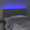 vidaXL LED Kopfteil Hellgrau 100x7x78/88 cm Stoff