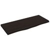 vidaXL Waschtischplatte Dunkelbraun 100x40x(2-4)cm Massivholz