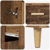 vidaXL Highboard Altholz 69,5 x 34 x 180 cm Holzwerkstoff