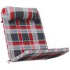vidaXL Stuhlkissen 2 pcs Rotkariert 58 x 77 x 4,5 cm Oxford-Stoff