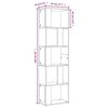 vidaXL Bücherregal Grau Sonoma 45x24x160 cm Holzwerkstoff