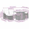 vidaXL Garten-Sofa-Set mit Kissen mit Speicher 7 pcs Grau Poly Rattan