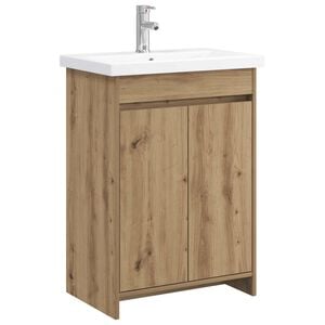 vidaXL Badezimmerm&ouml;bel-Set Artisan-Eiche 61 x 40 x 84,5 cm