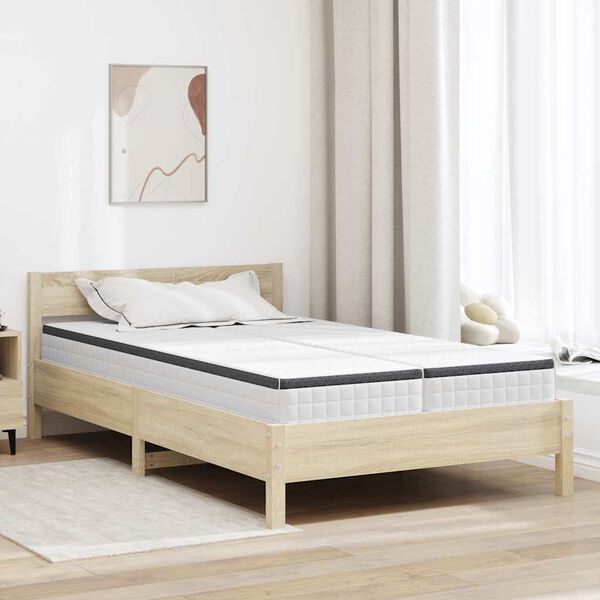 vidaXL Matratze 2 pcs Wei&szlig; und Grau 60 x 200 cm Bonell Feder