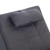 vidaXL Massage Chaiselongue mit Kissen Grau Kunstleder