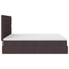 vidaXL Ottoman-Bett mit Matratzen Dunkelbraun 200x200 cm Stoff