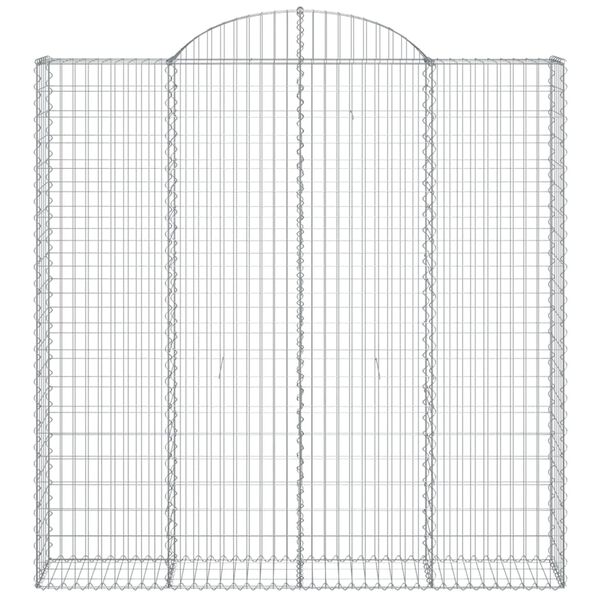 vidaXL Gabionen mit Hochbogen 13 Stk 200x30x200/220cm Verzinktes Eisen