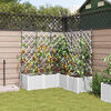 vidaXL Garten-Pflanzgef&auml;&szlig; 5 pcs Wei&szlig; 120 x 120 x 143 cm Stahl
