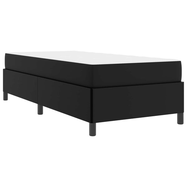 vidaXL Bettrahmen mit Matratze Schwarz 90 x 190 cm Stoff