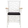 vidaXL 5-tlg. Garten-Essgruppe Poly Rattan Wei&szlig;