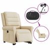 vidaXL Relaxsessel mit Aufstehhilfe Elektrisch Creme Stoff