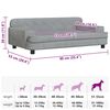 vidaXL Hundebett Hellgrau 90x53x30 cm Samt