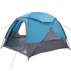 vidaXL Kuppelzelt mit abnehmbarem Regenfly 4 Personen Blau