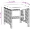 vidaXL 5-tlg. Garten-Essgruppe mit Kissen Poly Rattan Schwarz