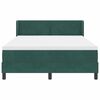 vidaXL Boxspringbett mit Matratze Dunkelgr&uuml;n 190 x 140 cm Samt