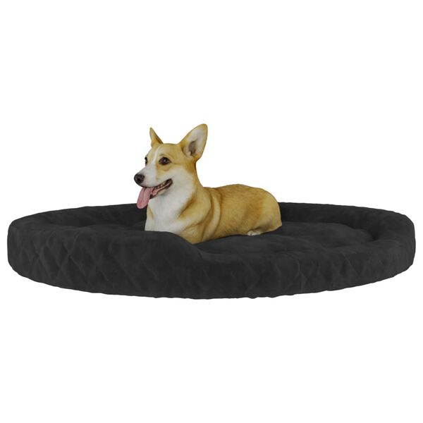 vidaXL Hundebett Schwarz 110x90x23 cm Pl&uuml;sch