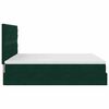 vidaXL Ottoman-Bett mit Matratzen Dunkelgr&uuml;n 200x200 cm Samt