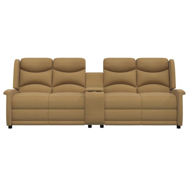 vidaXL Relaxsofa 4-Sitzer mit Getr&auml;nkehaltern Taupe