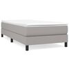 vidaXL Boxspringbett mit Matratze Hellgrau 90x190 cm Stoff