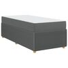 vidaXL Bettrahmen mit Matratze Dunkelgrau 90 x 200 cm Stoff