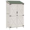 vidaXL Garten Shed Wei&szlig; 106 x 56 x 176,5 cm Holzwerkstoff