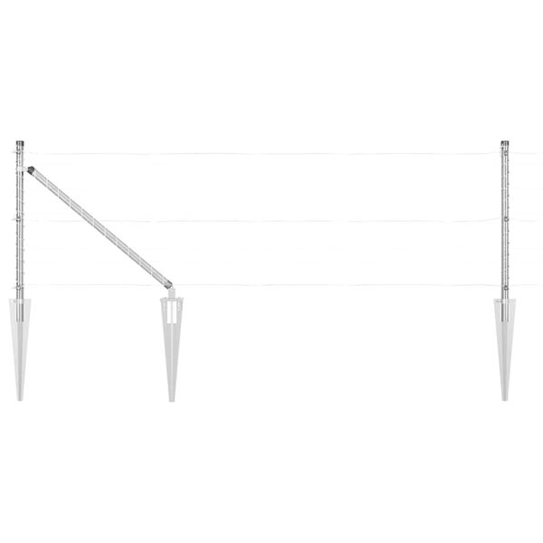 vidaXL Zaunpfosten 26 pcs Grau 3,2 x 3,2 x 105 cm