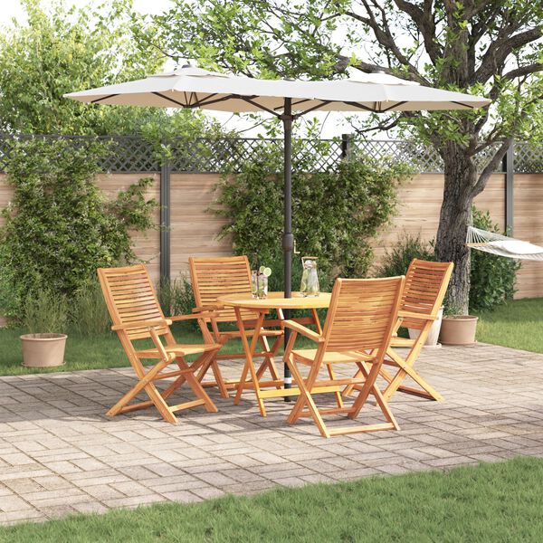vidaXL Garten Essgruppe 5 pcs Braun Akazie Massivholz