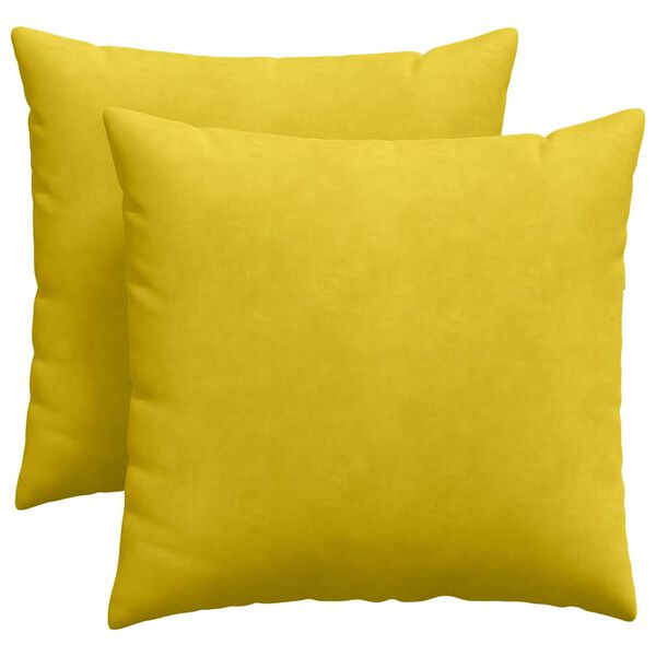 vidaXL Sofakissen 2 St&uuml;ck Gelb 45 x 45 cm Cordstoff