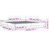 vidaXL Bettgestell mit LED Grau Sonoma 180x200 cm