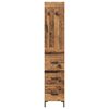 vidaXL Highboard Altholz 34,5 x 34 x 180 cm Holzwerkstoff