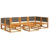 vidaXL 7-tlg. Gartensofa-Set mit Kissen Holz Akazie & Seil